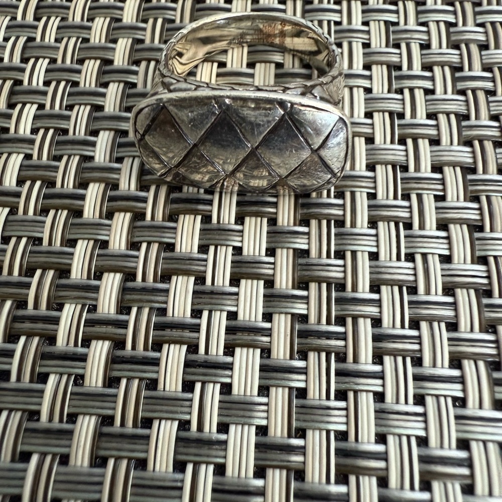 John Hardy Silver Diamond Pattern Ring - image 4